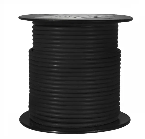 81074 – WIRTHCO Primary Wire, Stranded Conductor 14 Gauge Black 100 Foot Spool Copper Conductor/ PVC Insulation